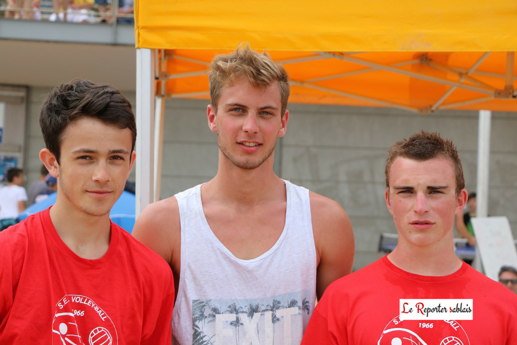 Arthur Delbeke, Guillaume Huetz et Bastien Caron, les Finalistes.