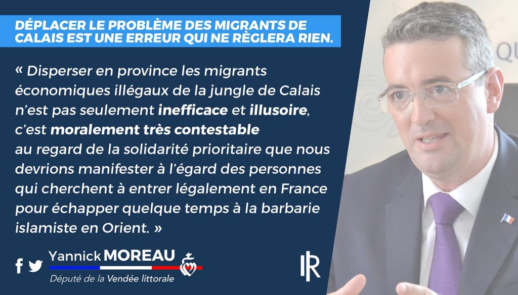 L'avis du député Yannick Moreau sur le plan Migrants