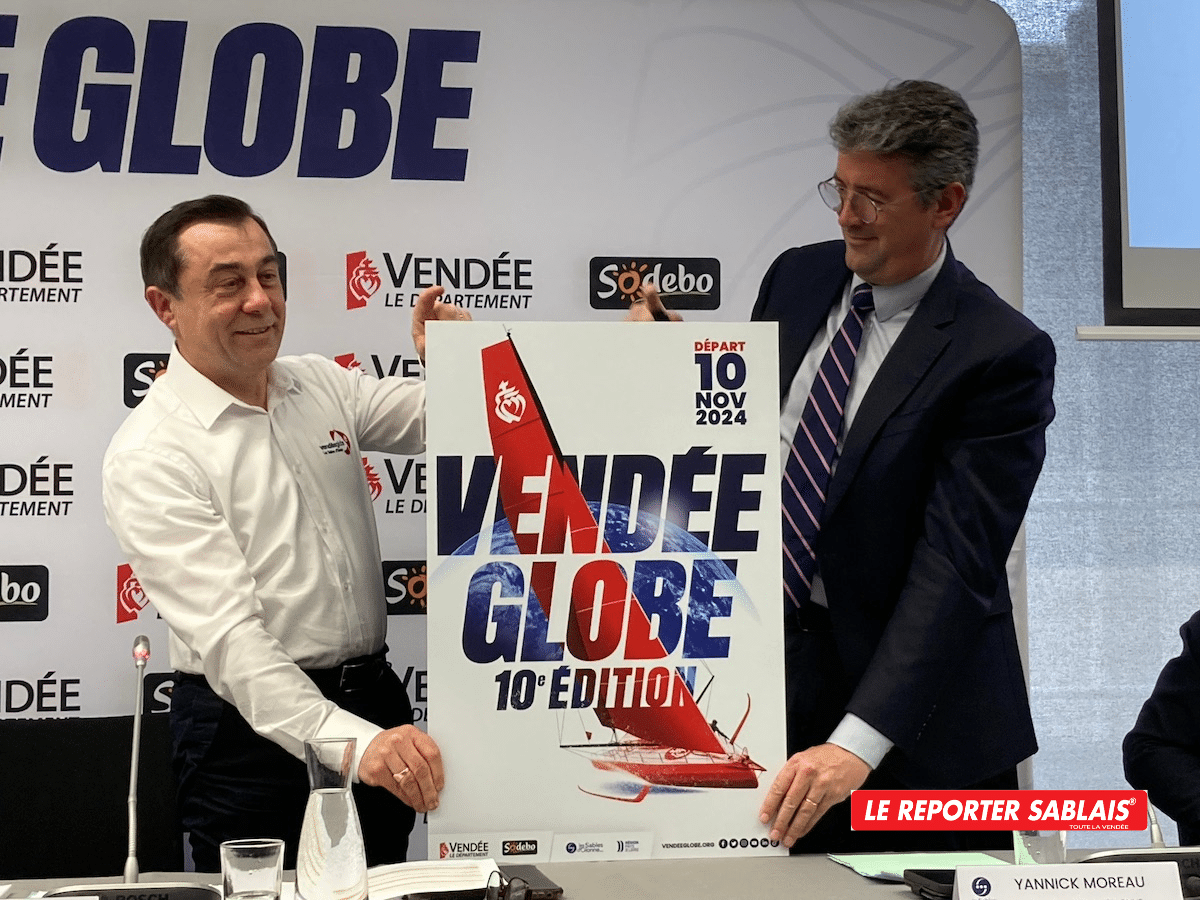 Les Sablesd’Olonne Vendée. Découvrez l’affiche du Vendée Globe 2024 et