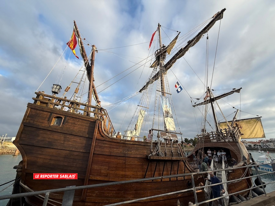 Les Sables-d’Olonne Vendée. CHRISTOPHE COLOMB : l’histoire de la « Santa Maria » dont une des répliques se trouve actuellement à quai aux Sables-d’Olonne
